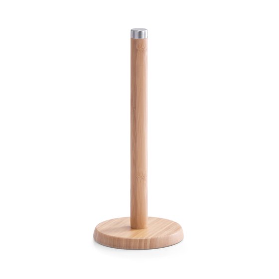Küchenrollenhalter Bambus, Edelstahl 