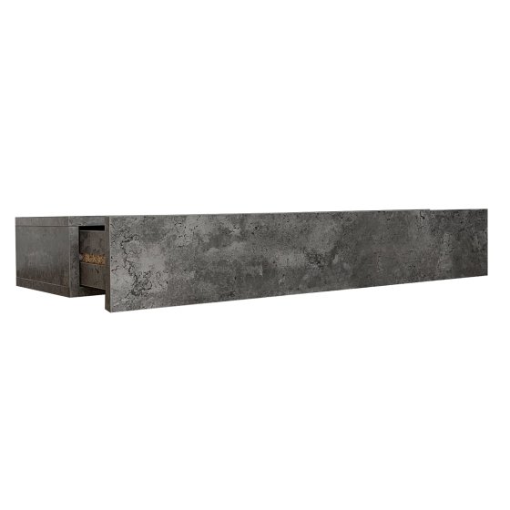 Wandregal mit Schublade 80 cm Betonoptik 