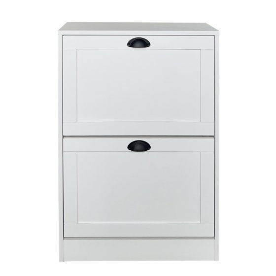 Schuhschrank Thekla mit 2 Klappen Weiß 