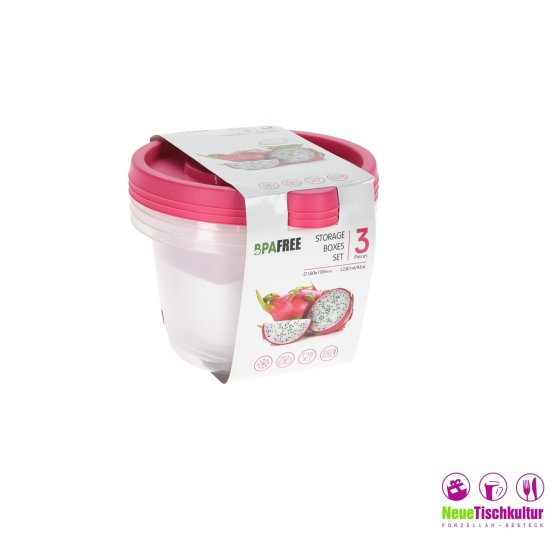Vorratsdosen-Set, 3-teilig pink 