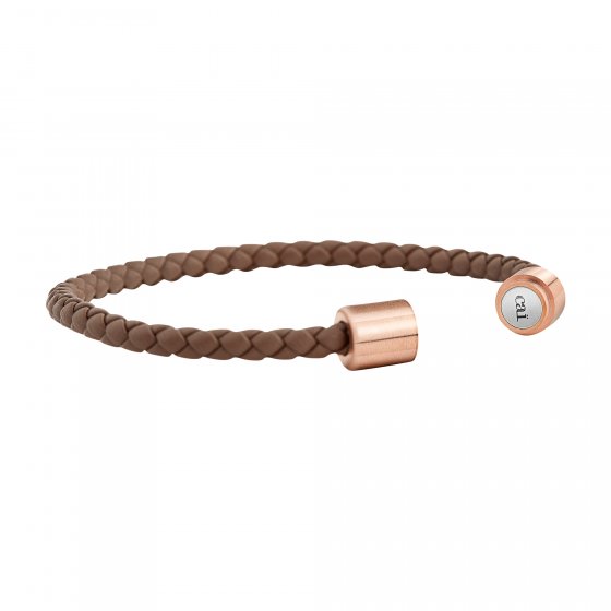 Armband Leder olivenblattgegerbt  braun rosé 