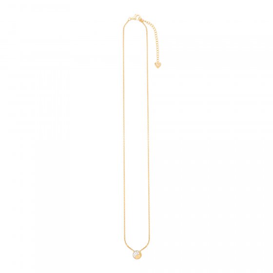 Kette 925 Silber vergoldet Yin & Yang Zirkonia 