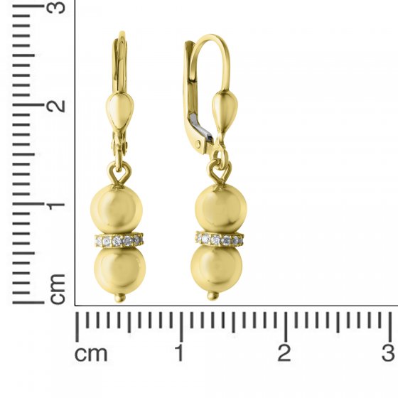 Ohrhänger 585 Gelbgold Zirkonia 