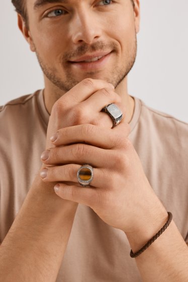 Ring 925/- Sterling Silber matt-oxidiert Totenkopf 