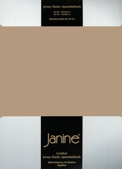 Spannbetttuch Elastic Jersey 5002 Janine nougat | 200x200