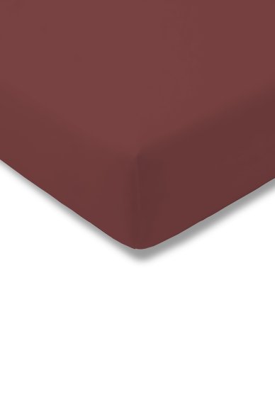 Spannbetttuch Zwirn-Jersey ESTELLA burgund | 200x200