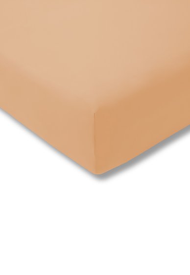 Spannbetttuch Zwirn-Jersey Topper ESTELLA sand | 180x200