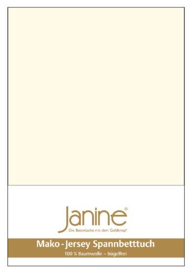 Spannbetttuch Mako Feinjersey Janine natur | 180-200x200 cm
