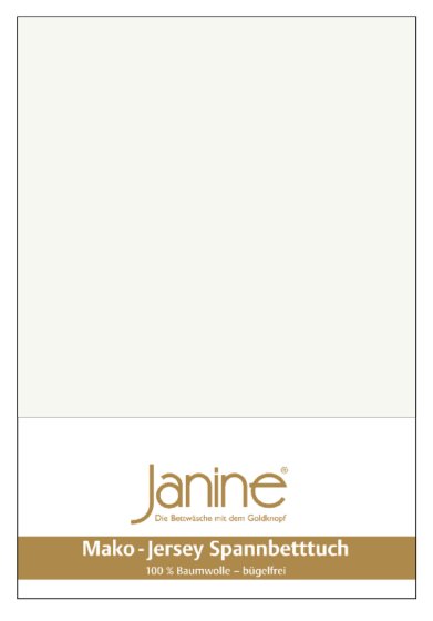 Spannbetttuch Mako Feinjersey Janine ecru | 180-200x200 cm