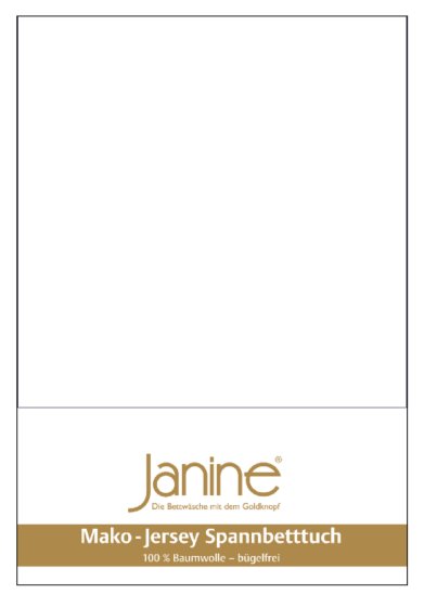 Spannbetttuch Mako Feinjersey Janine weiß | 180-200x200 cm