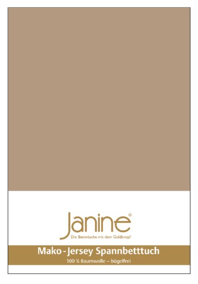 Spannbetttuch Mako Feinjersey Janine nougat | 180-200x200 cm
