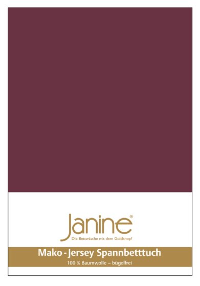 Spannbetttuch Mako Feinjersey Janine burgund | 180-200x200 cm