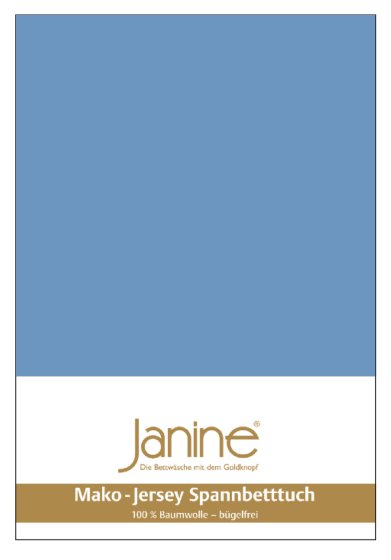 Spannbetttuch Mako Feinjersey Janine blau | 180-200x200 cm