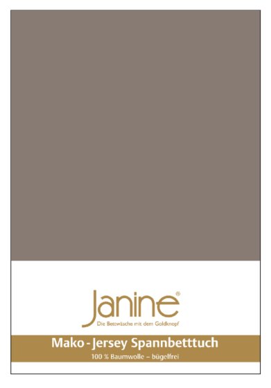 Spannbetttuch Mako Feinjersey Janine taupe | 150x200