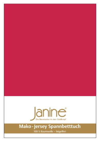 Spannbetttuch Mako Feinjersey Janine rot | 180-200x200 cm