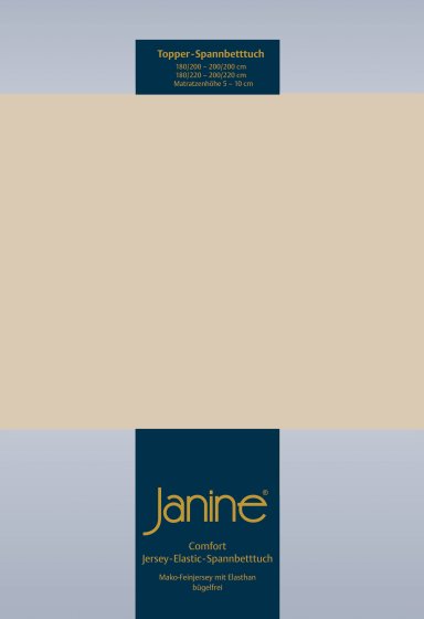 Topper Spannbetttuch Elastic Jersey Janine sand | 200x200