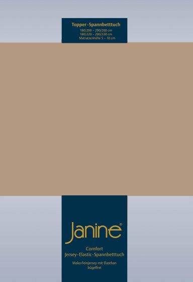 Topper Spannbetttuch Elastic Jersey Janine nougat | 150x200