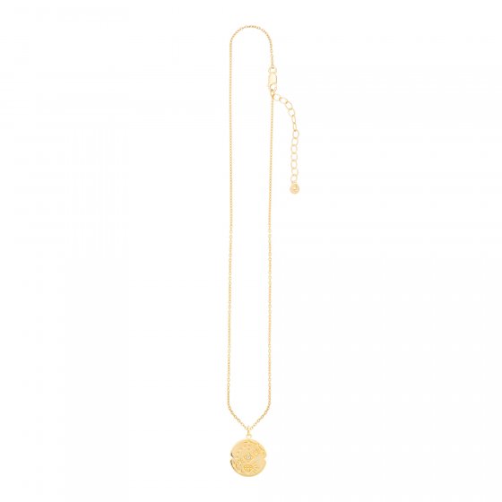 Halskette 925 Sterling Silber Topas Tattoo Motiv rund 