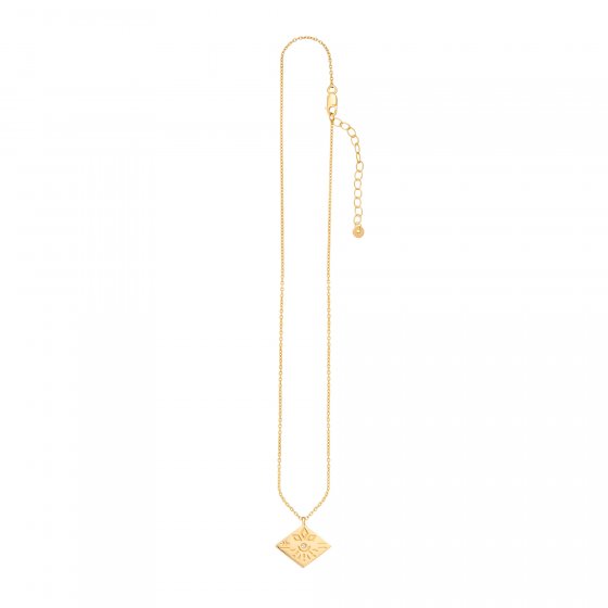 Halskette 925 Sterling Silber Topas Tattoo Motiv Raute 