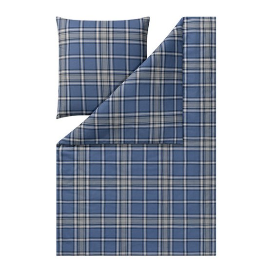 Bettwäsche Kuschelflanell Quirin ESTELLA blau | 155x220