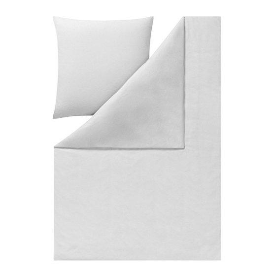 Bettwäsche Kuschelflanell Latemar ESTELLA silber | 155x220
