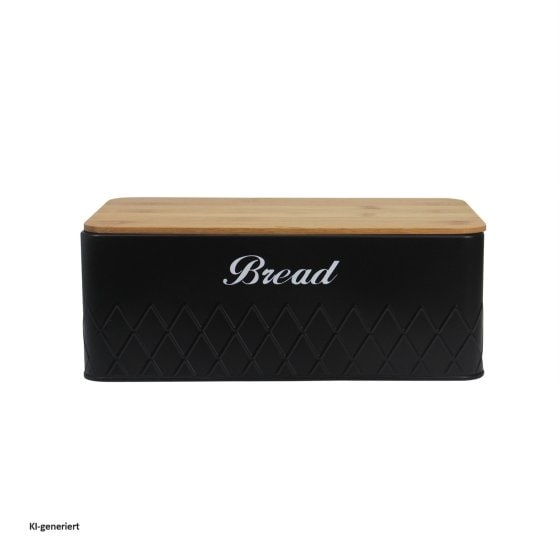 Brotkasten Vorratsdosen 4er-Set Schwarz 