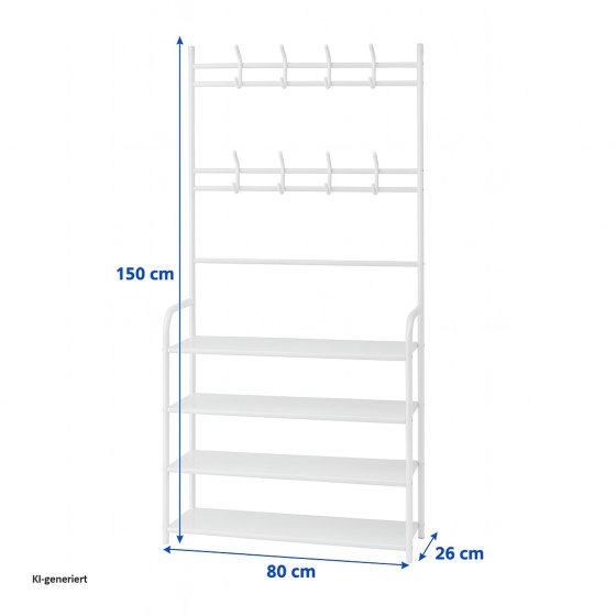 Multifunktionale Garderobe mit Schuhregal platzsparend, modern und praktisch 