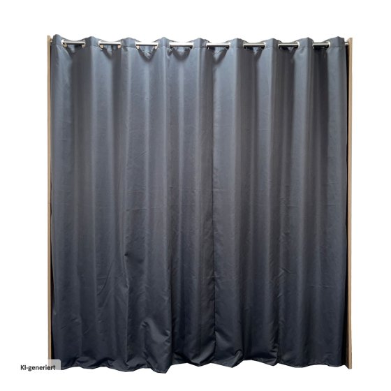 Offene Garderobe mit Vorhang Artisaneiche 