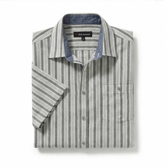 Jaquard Hemd 3XL (47/48) | Schwarz