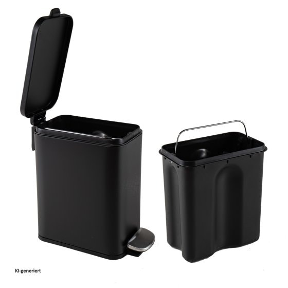 Pedalmülleimer Modern 5 Liter Schwarz 
