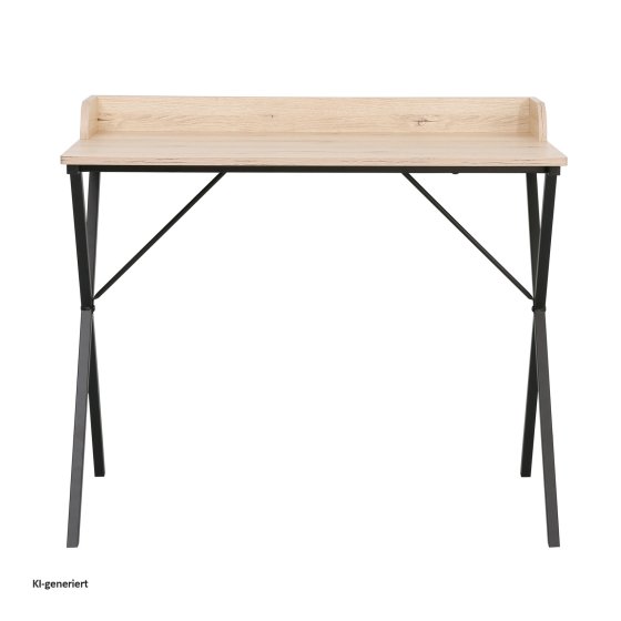 Schreibtisch Cedrik Artisaneiche-Schwarz 