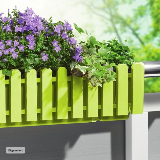 Blumenkasten mit Wasserspeicher Nessa 75 cm Grün 