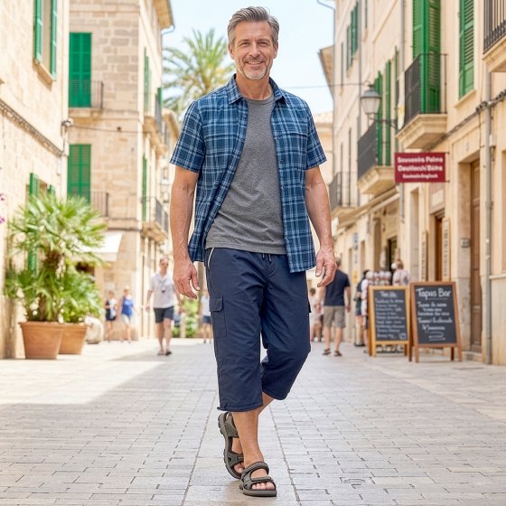 Karriertes Herren Funktionshemd 3XL (47/48) | Dunkelgrau