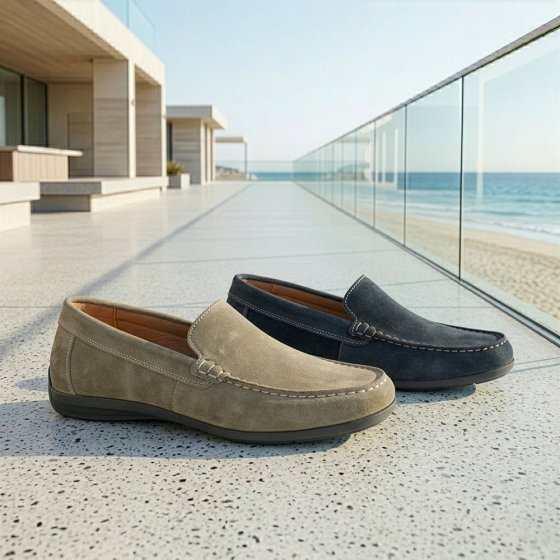 Herren Mokkasins 46 | Taupe