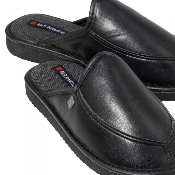 Veganer Hausschuh 46 | Schwarz