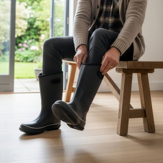 Neopren Gummistiefel mit Einstiegshilfe 