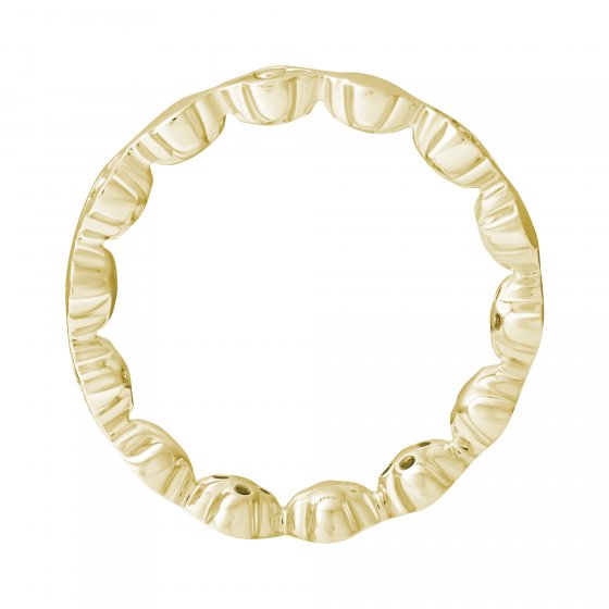 Ring 925 Sterling Silber gelb vergoldet mit Zirkonia Kleeblatt 