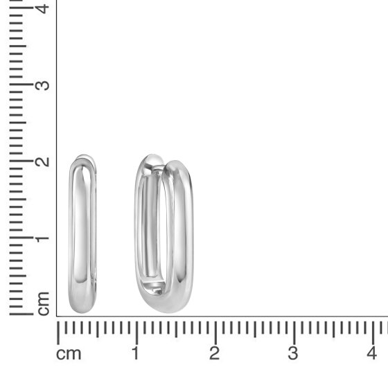 Klappcreolen 925/- Sterling Silber rhodiniert glanz 