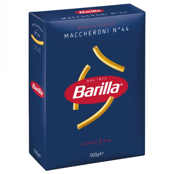 Barilla Maccheroni Nr 44 Pasta aus Hartweizengriess 500g 8er Pack