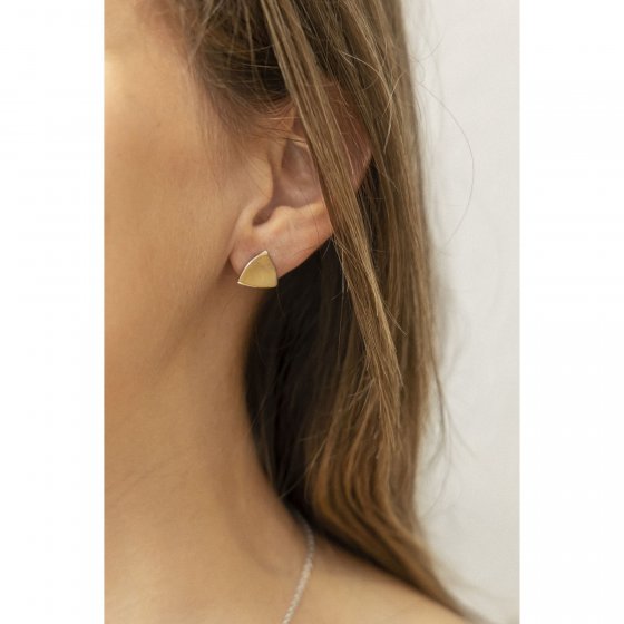 Ohrringe Silber 925 zweifarbig 11,5mm lang eismatt 