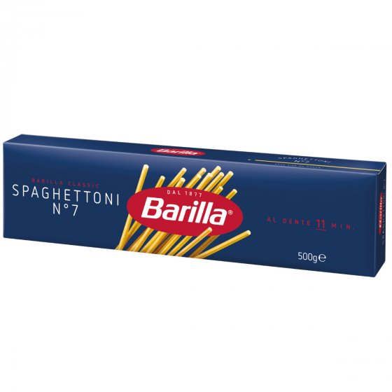 Barilla Spaghettoni Nr 7 Pasta aus Hartweizengriess 500g 8er Pack