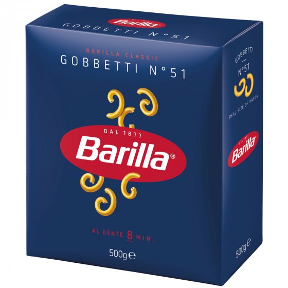 Barilla Gobbetti Nr 051 Pasta aus Hartweizengriess Hörnchen 500g 