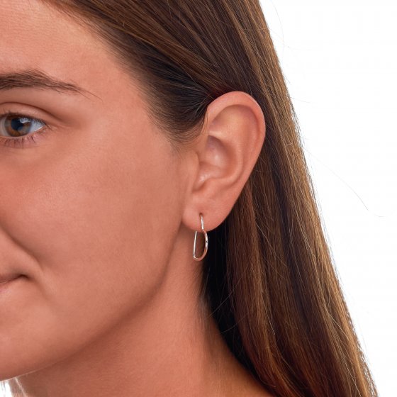 Steck Creolen 925/- Sterling Silber rhodiniert 