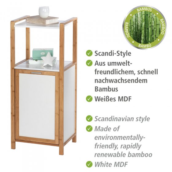 Regal Mod. Finja aus Bambus mit Wäschebox, aus Bambus