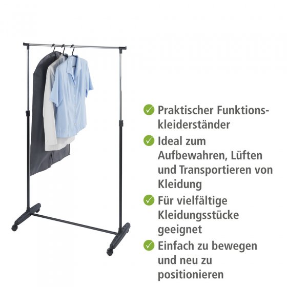 Kleiderständer Mod. Mikey, höhenverstellbar, 4 Rollen