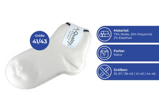 Angora-Bettsocken 41/43, atmungsaktiv 