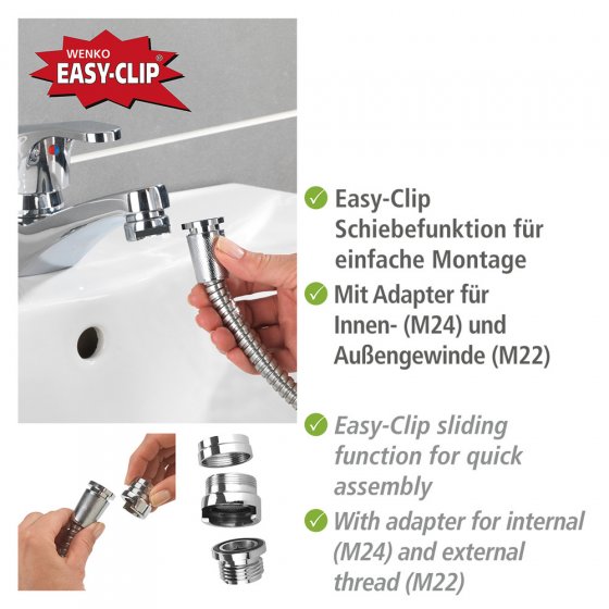 Waschbeckenbrause, mit Easy-Clip Schiebefunktion