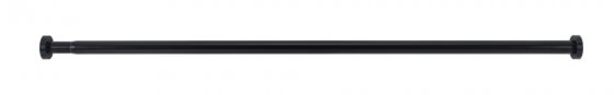 Teleskop-Duschstange Mod. Luz 110 - 185 cm, Schwarz, ausziehbar, aus rostfreiem Aluminium 