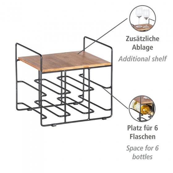 Weinregal Mod. Loft für 6 Flaschen, für 6 Flaschen