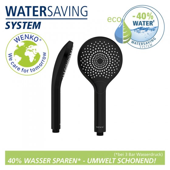 Duschkopf Watersaving Ø 120 cm 3 Funktionen, Ø 12 cm